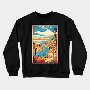 Archarnes Greece Vintage Tourism Travel Crewneck Sweatshirt